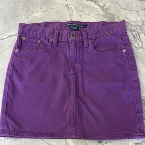RALPH LAUREN SPORT Purple Denim Skirt